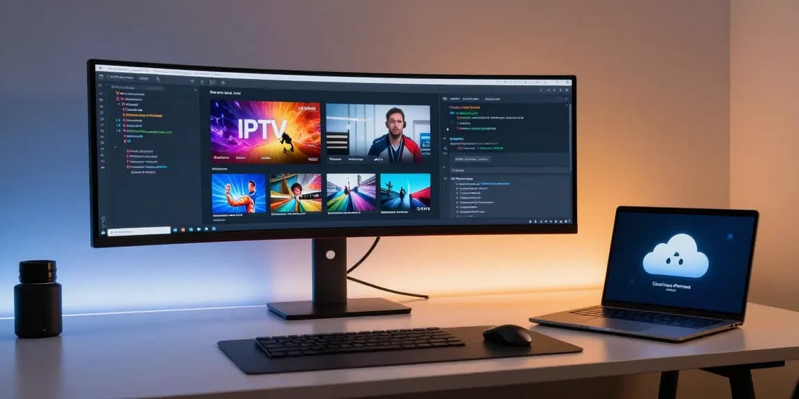 Abonnement IPTV sur une interface de développement de logiciel innovante avec des outils de cloud computing et de cybersécurité.