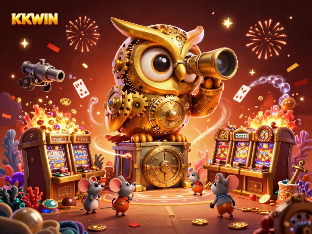 Experience thrilling casino adventures with KKWIN's vibrant gaming energy illustrated.