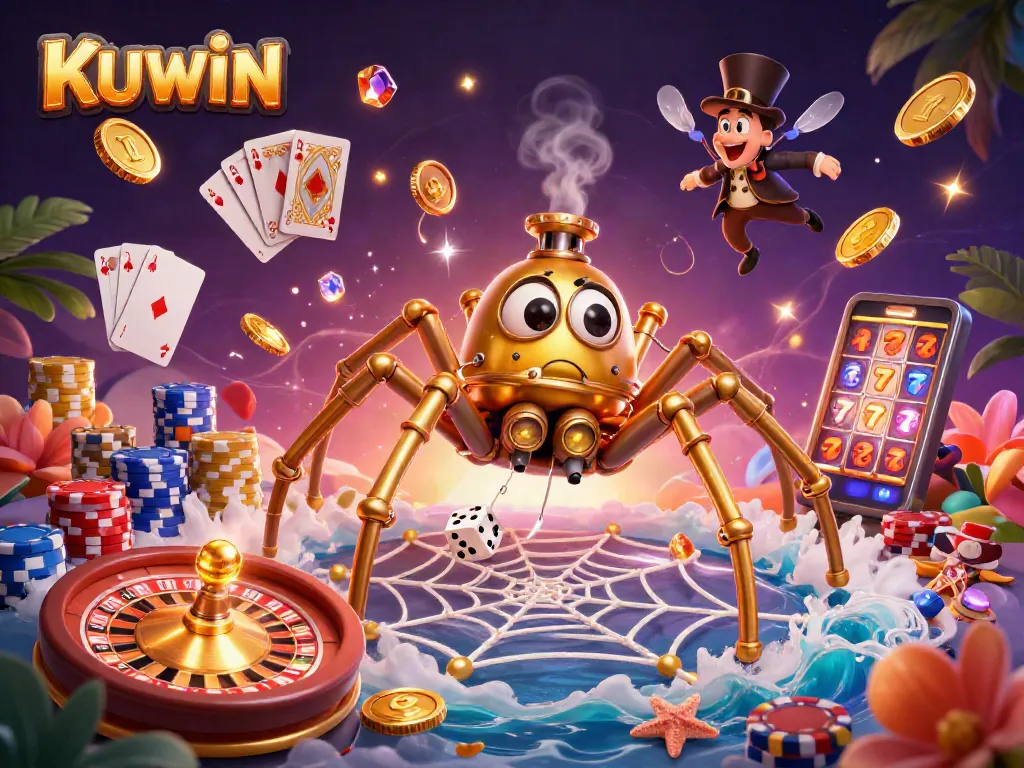 Experience the thrill of KUWIN with golden treasures and luck-filled gaming elements!