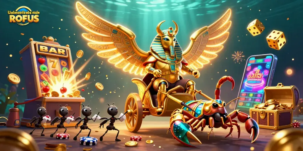 Engage with udenlandsk casino uden ROFUS through an exciting 3D illustration of gambling adventures.
