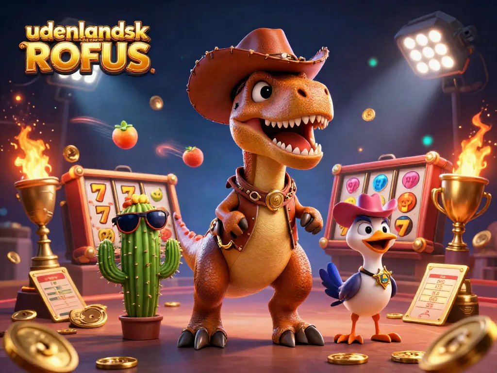 Engage in fun at udenlandsk casino uden ROFUS with thrilling slot reels and vibrant characters.