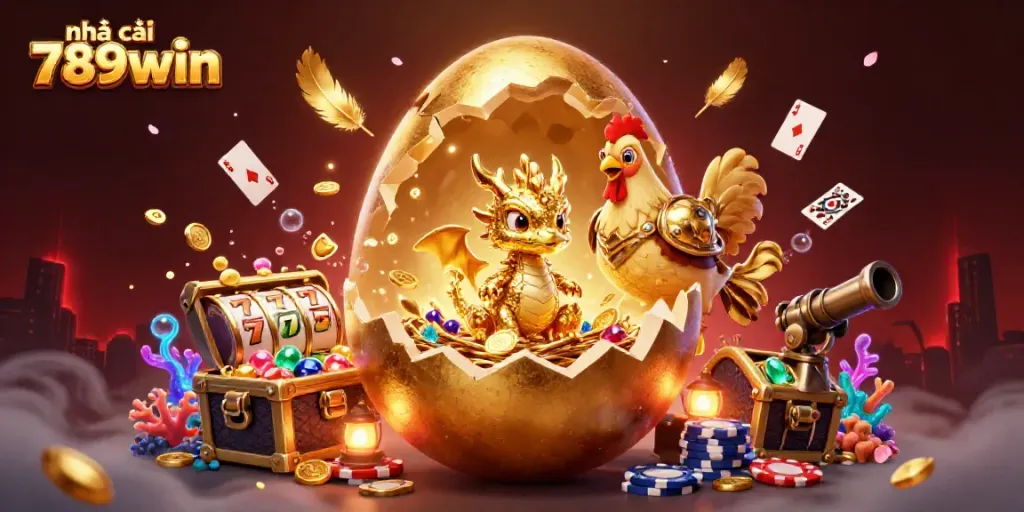 Engage in exciting slots adventures at nhà cái 789win with dynamic golden dragon and casino elements.