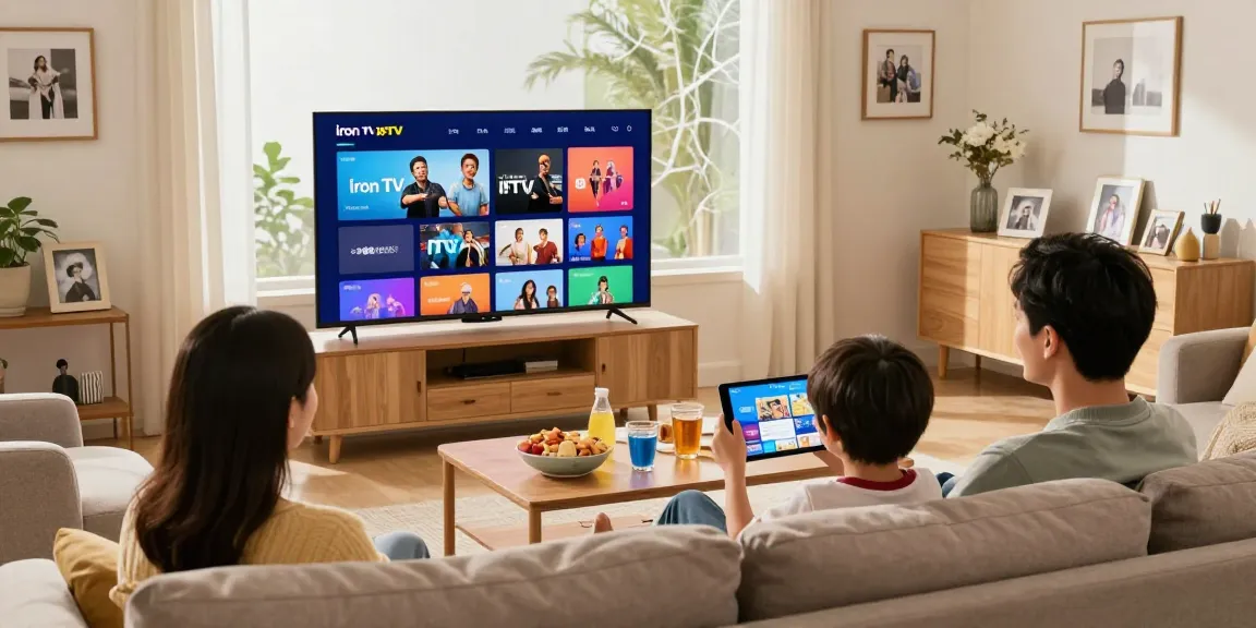 Profitez de l'expérience de divertissement en famille avec Iron TV grâce à l'abonnement IPTV sur grand écran.